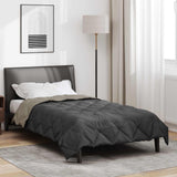 Vidaxl vol jaar dekbed lichtgrijs en antraciet 155 x 220 cm microfiber