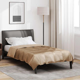 Vidaxl zomer dekbed goud 135 x 200 cm satijn en microfiber