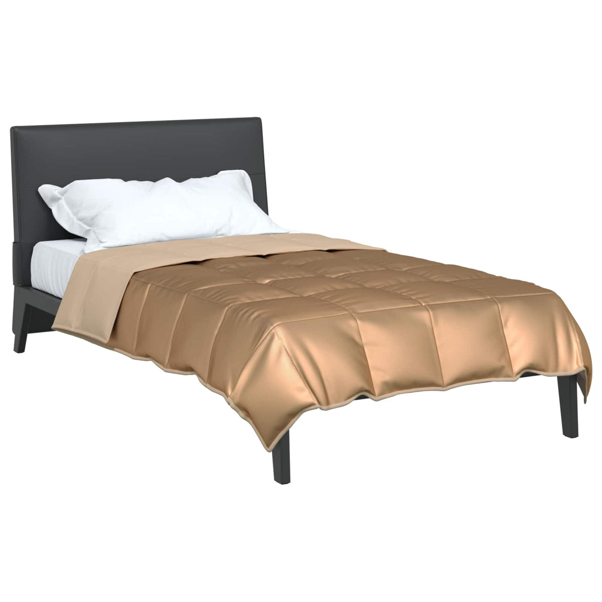 Vidaxl zomer dekbed 155 x 200 cm 200 gsm goud