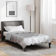 Vidaxl zomer dekbed zilver 135 x 220 cm satijn en microfiber