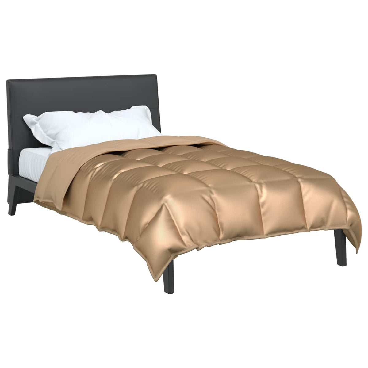 Vidaxl winter dekbed 135 x 220 cm 450 gsm goud