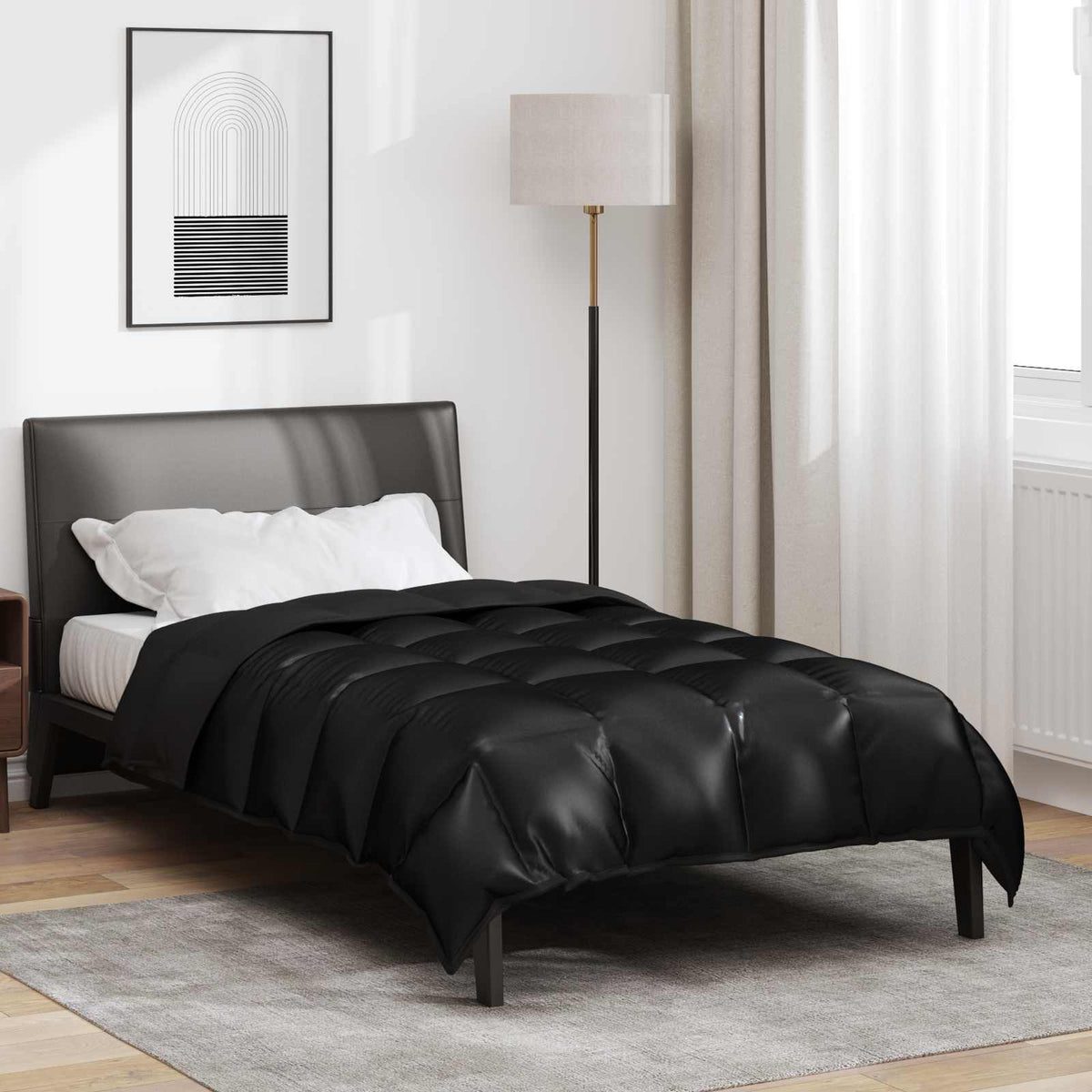 Vidaxl winter dekbed 135 x 200 cm 450 gsm zwart