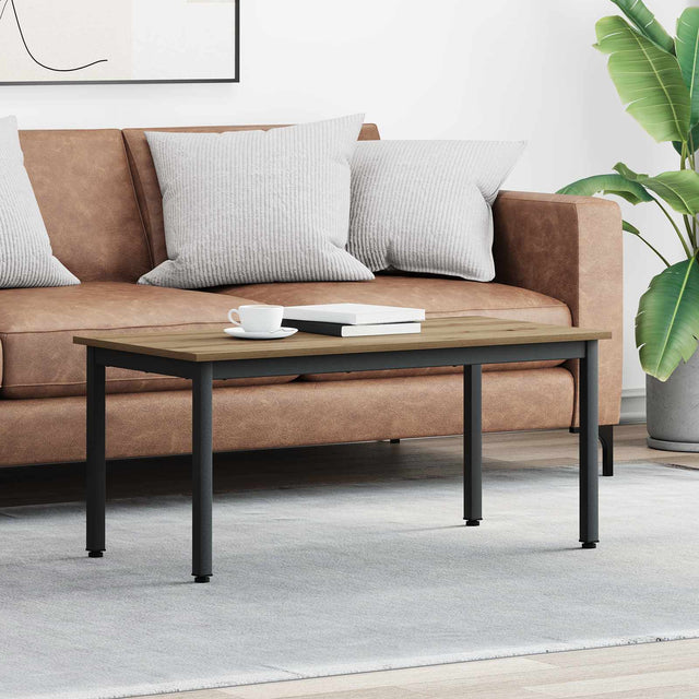 Vidaxl salontafel ambachtelijk eiken 100 x 50 x 45 cm bewerkt hout