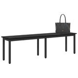 Vidaxl bank zwart eiken 160 x 35 x 45 cm bewerkt hout