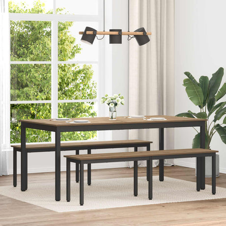 Vidaxl bank artisanaal eiken 160 x 35 x 45 cm bewerkt hout