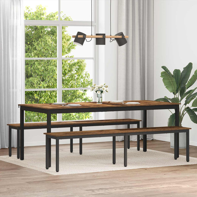 Vidaxl bank oudhout 200 x 35 x 45 cm bewerkt hout