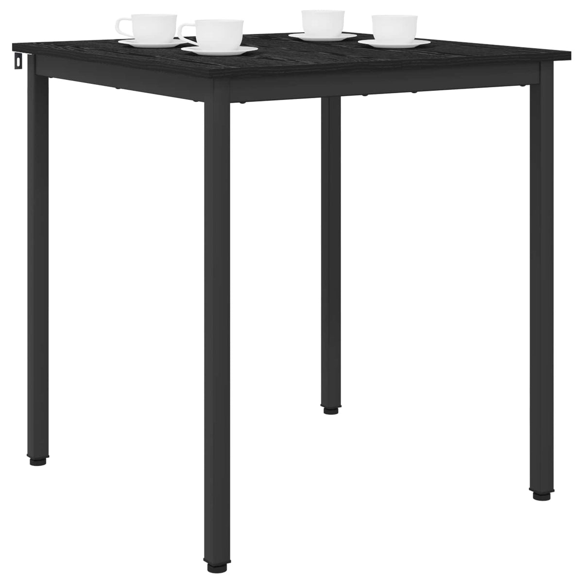 Vidaxl eettafels 70 x 70 x 75 cm bewerkt hout zwart eiken vierkant