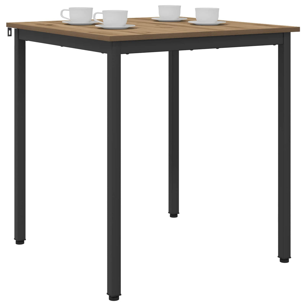 Vidaxl eettafels 70 x 70 x 75 cm bewerkt hout artisanaal eiken