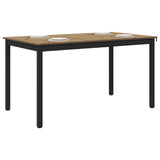 Vidaxl eettafels 140 x 80 x 75 cm bewerkt hout artisanaal eiken