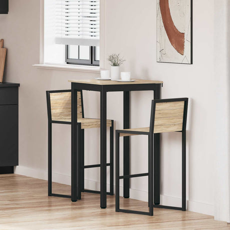 Vidaxl staande bartafel bewerkt hout vierkant