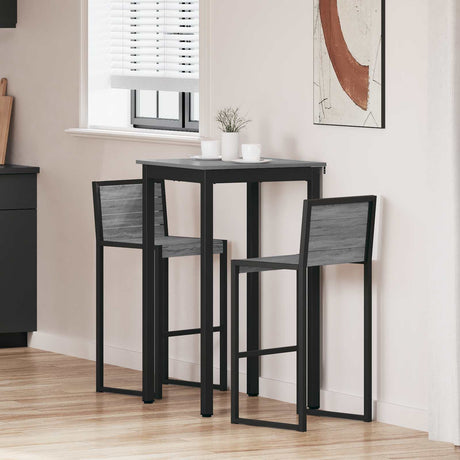 Vidaxl staande bartafel bewerkt hout vierkant