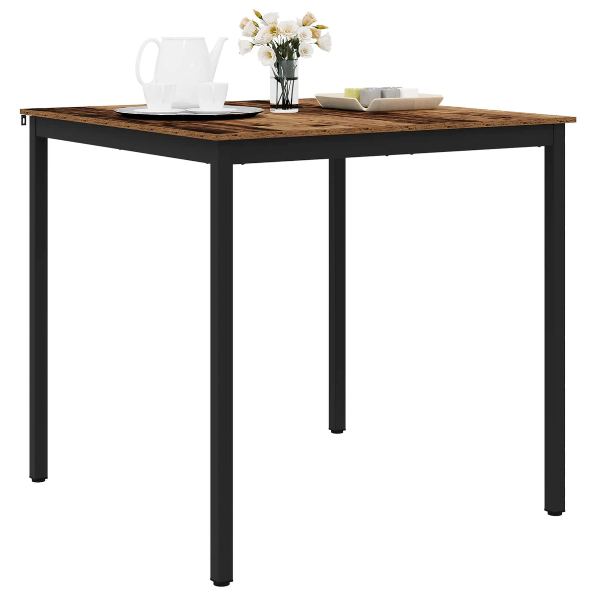 Vidaxl staande bartafel bewerkt hout vierkant