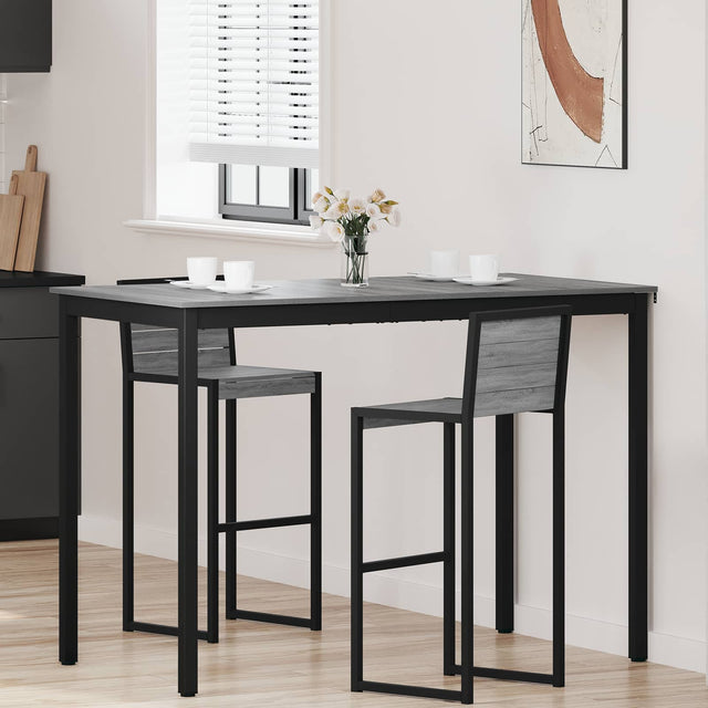 Vidaxl staande bartafel bewerkt hout rechthoekig