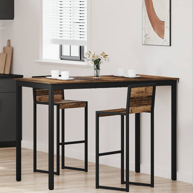 Vidaxl staande bartafel bewerkt hout rechthoekig