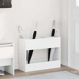 Vidaxl paraplu standaard met opslag wit 65 x 24 x 50 cm bewerkt hout