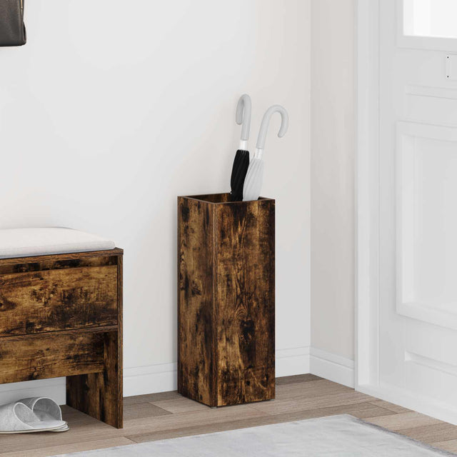 Vidaxl paraplu standaard gerookt eiken 20 x 20 x 55,5 cm bewerkt hout