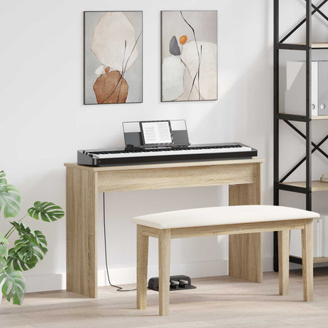 Vidaxl keyboardstand sonoma eiken 100 x 32 x 64 cm bewerkt hout