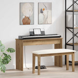 Vidaxl keyboardstand artisan eiken 100 x 32 x 64 cm bewerkt hout