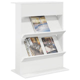 Vidaxl tijdschrift rek wit 70 x 41 x 96 cm bewerkt hout