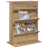 Vidaxl tijdschrift rek artisan eiken 70 x 41 x 96 cm bewerkt hout