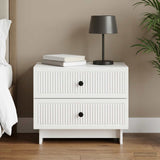 Vidaxl nachtkastje met lade wit 62 x 34,5 x 47,5 cm bewerkt hout