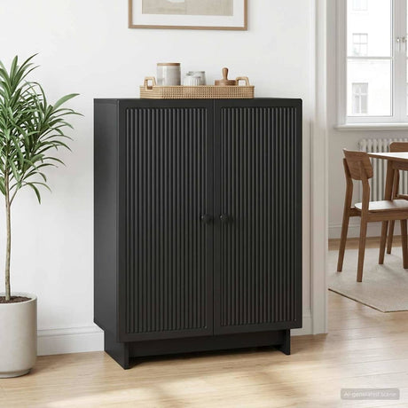 Vidaxl dressoir zwart 66 x 34,5 x 90 cm bewerkt hout
