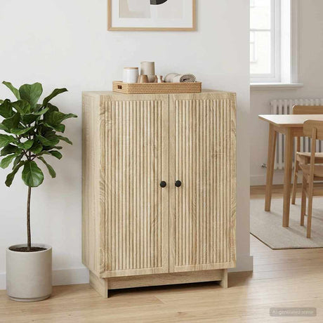Vidaxl dressoir sonoma eiken 66 x 34,5 x 90 cm bewerkt hout