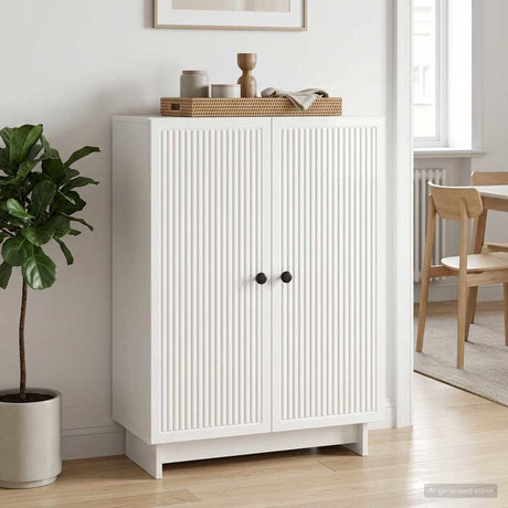 Vidaxl dressoir hoogglans wit 66 x 34,5 x 90 cm bewerkt hout