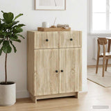 Vidaxl dressoir sonoma eiken 66 x 34,5 x 90 cm bewerkt hout
