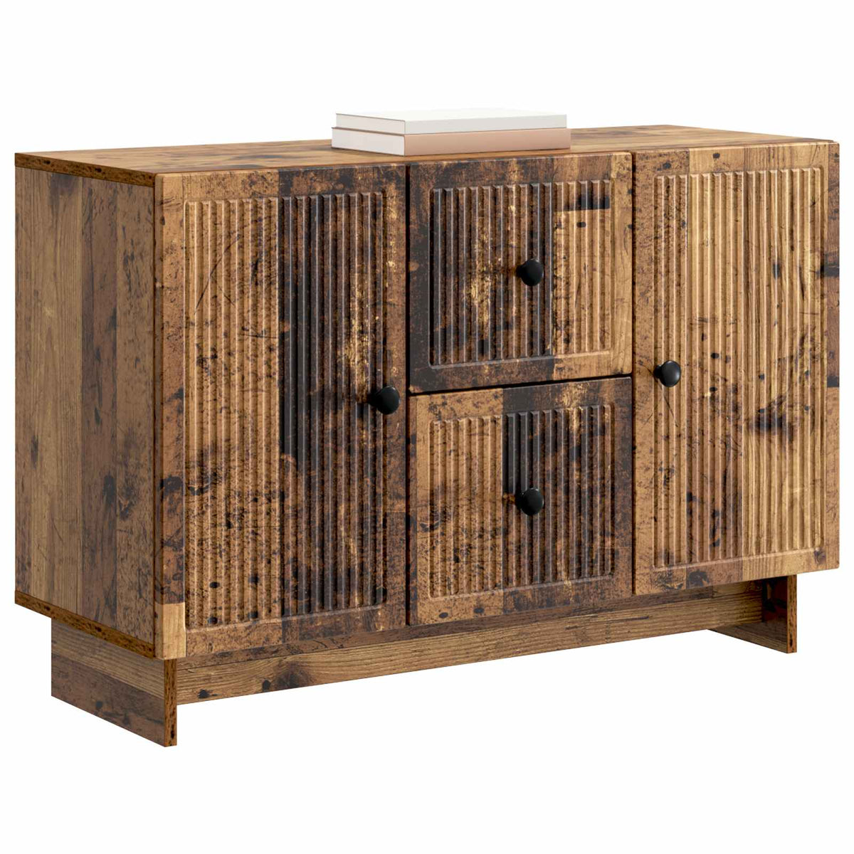 Vidaxl dressoir met lade oud hout 89 x 34,5 x 60 cm bewerkt hout
