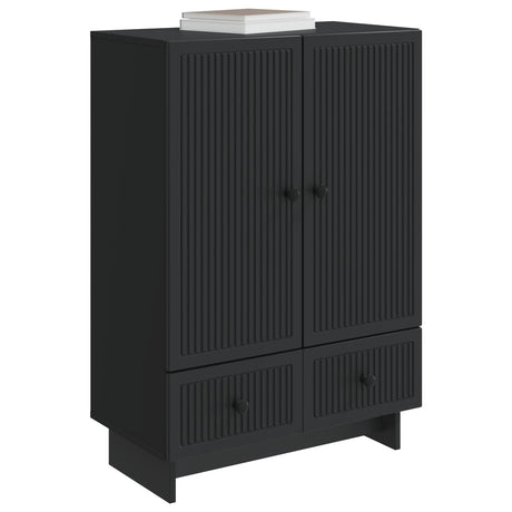 Vidaxl dressoir zwart 66 x 34,5 x 95 cm geconstrueerd hout