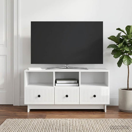 Vidaxl tv-kast met lade hoogglans wit 102 x 34,5 x 50 cm bewerkt hout