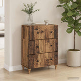 Vidaxl ladenkast oud hout 66 x 34,5 x 90 cm bewerkt hout