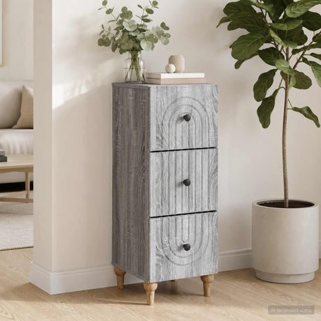 Vidaxl ladenkast 33 x 34,5 x 90 cm bewerkt hout grijs sonoma