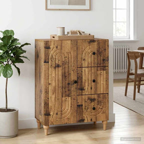 Vidaxl dressoir met lade oud hout 66 x 34,5 x 90 cm bewerkt hout