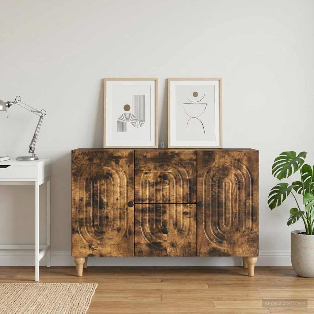 Vidaxl tv-kast gerookt eiken 89 x 34,5 x 60 cm bewerkt hout