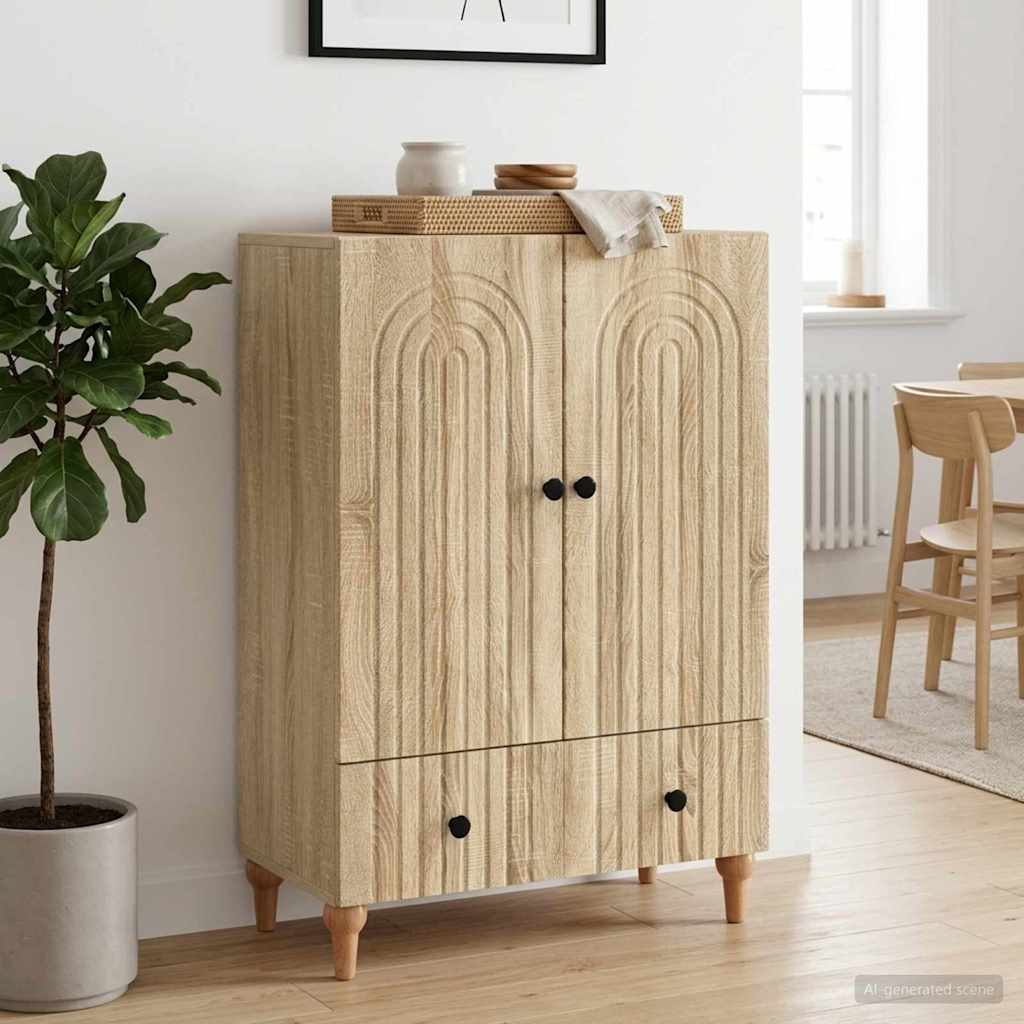 Vidaxl dressoir sonoma eiken 66 x 34,5 x 95 cm bewerkt hout