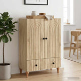 Vidaxl dressoir sonoma eiken 66 x 34,5 x 95 cm bewerkt hout