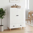 Vidaxl dressoir hoogglans wit 66 x 34,5 x 95 cm bewerkt hout