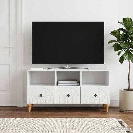 Vidaxl tv-kast 102 x 34,5 x 50 cm hoogglans wit geconstrueerd hout