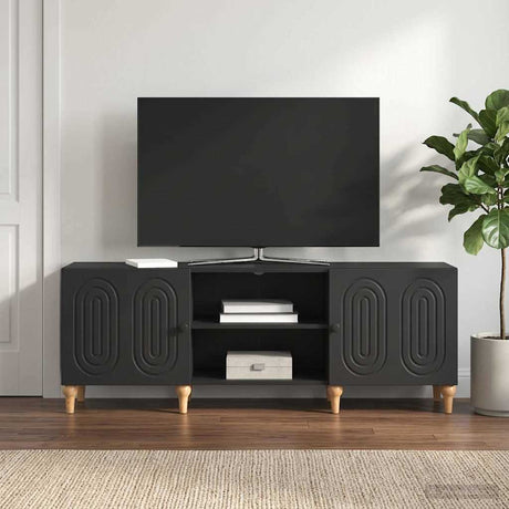 Vidaxl tv-kast 150 x 31 x 50 cm zwart bewerkt hout
