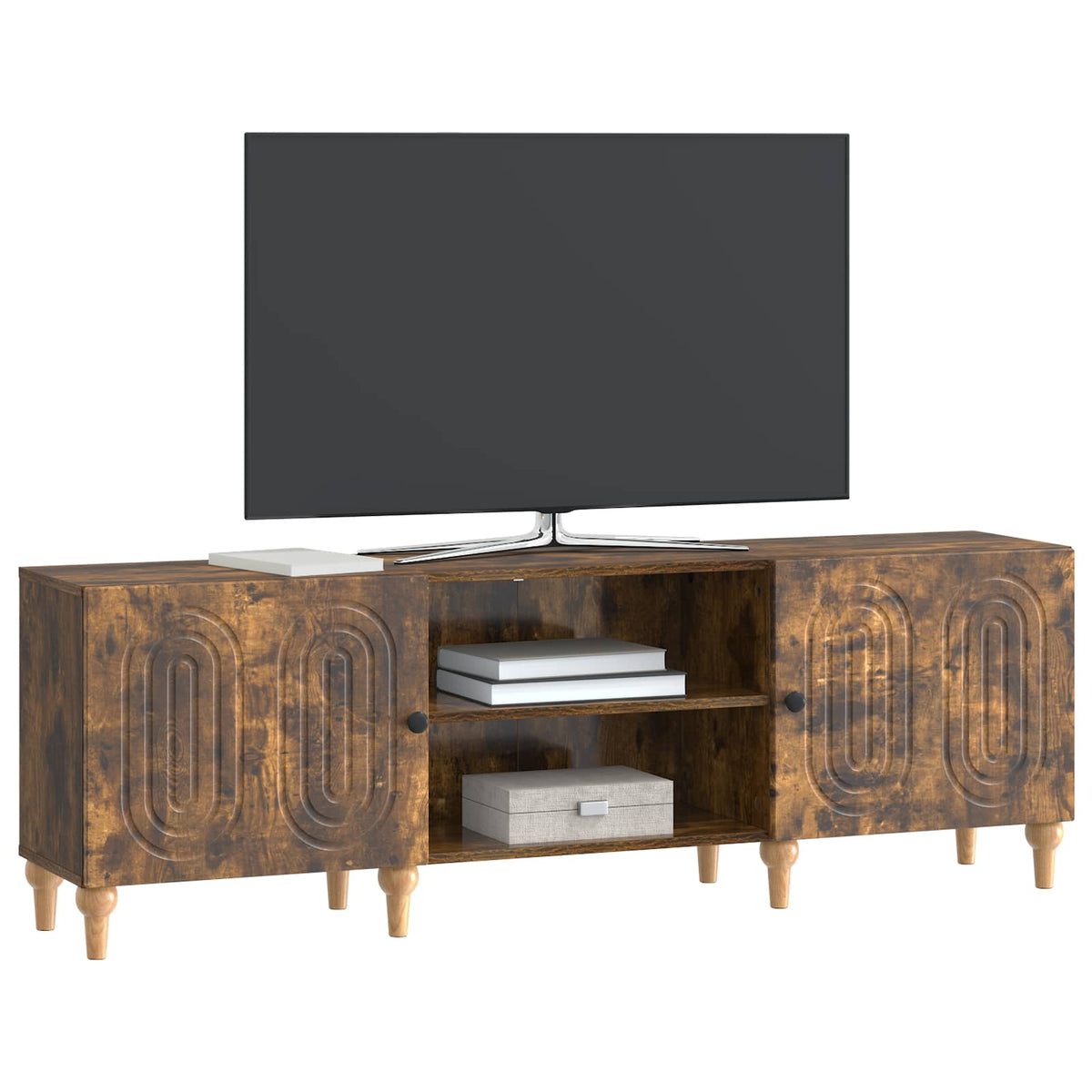 Vidaxl tv-kast 150 x 31 x 50 cm gerookt eiken bewerkt hout