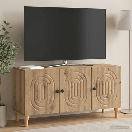 Vidaxl tv-kast 99 x 34,5 x 50 cm artisanaal eiken bewerkt hout