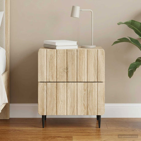 Vidaxl nachtkastje sonoma eiken 43 x 34,5 x 49,5 cm bewerkt hout