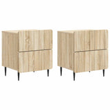 Vidaxl nachtkastje 2 st sonoma eiken 43 x 34,5 x 49,5 cm bewerkt hout