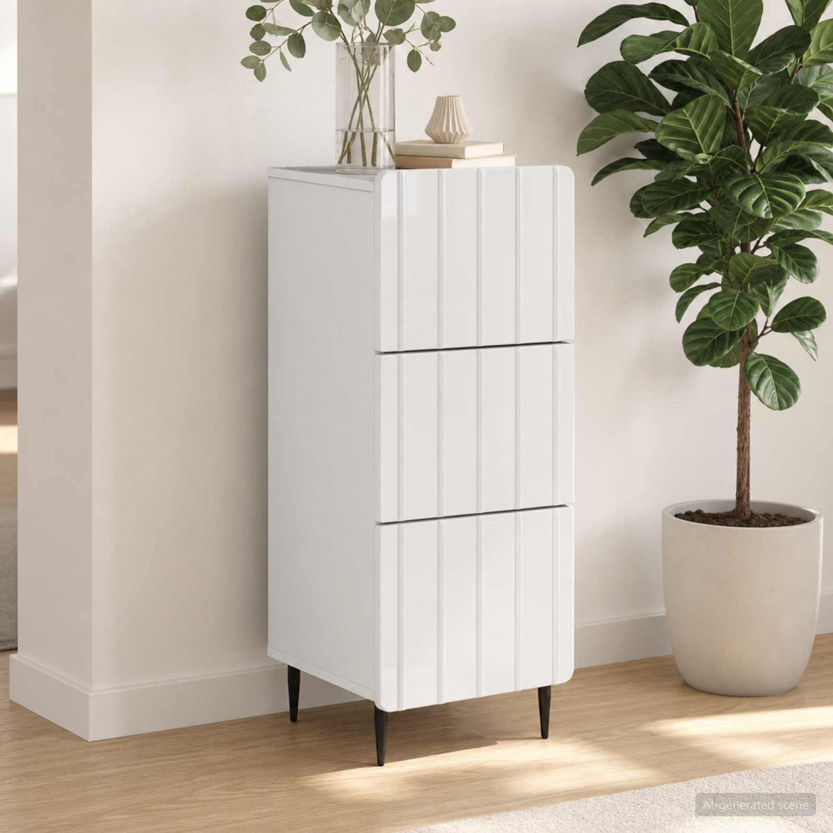 Vidaxl ladenkast wit 33 x 34,5 x 92 cm bewerkt hout