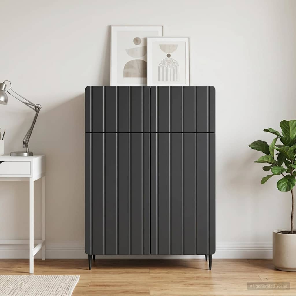 Vidaxl dressoir zwart 66 x 34,5 x 92 cm bewerkt hout