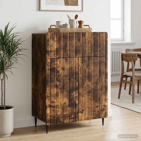 Vidaxl dressoir gerookt eiken 66 x 34,5 x 92 cm bewerkt hout