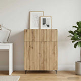 Vidaxl dressoir artisanaal eiken 66 x 34,5 x 92 cm bewerkt hout