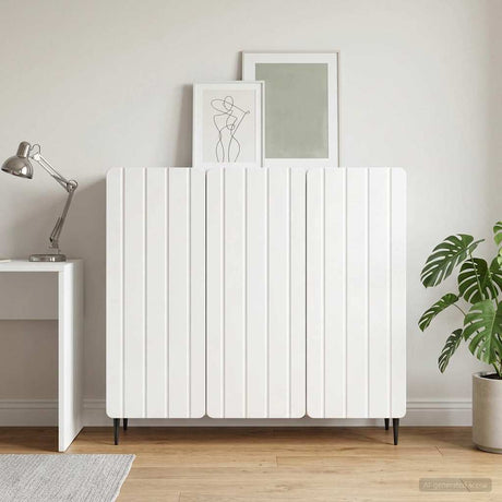 Vidaxl dressoir hoogglans wit 89 x 34,5 x 82 cm bewerkt hout